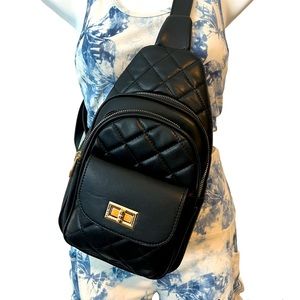 Quilted Crossbody Bag 🖤